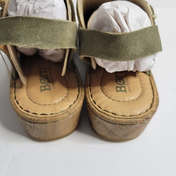 BORN Leather Alianna Platform Comfort Clogs Women Size 6 - Picture 12 of 14